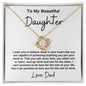 To My Beautiful Daughter | Believe in Your Heart (Love Knot Necklace)