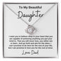 To My Beautiful Daughter | Believe in Your Heart (Love Knot Necklace)