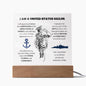 US Navy Creed Acrylic Square Plaque