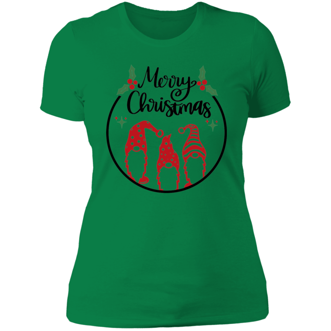 Merry Gnome Christmas Ladies' Boyfriend T-Shirt