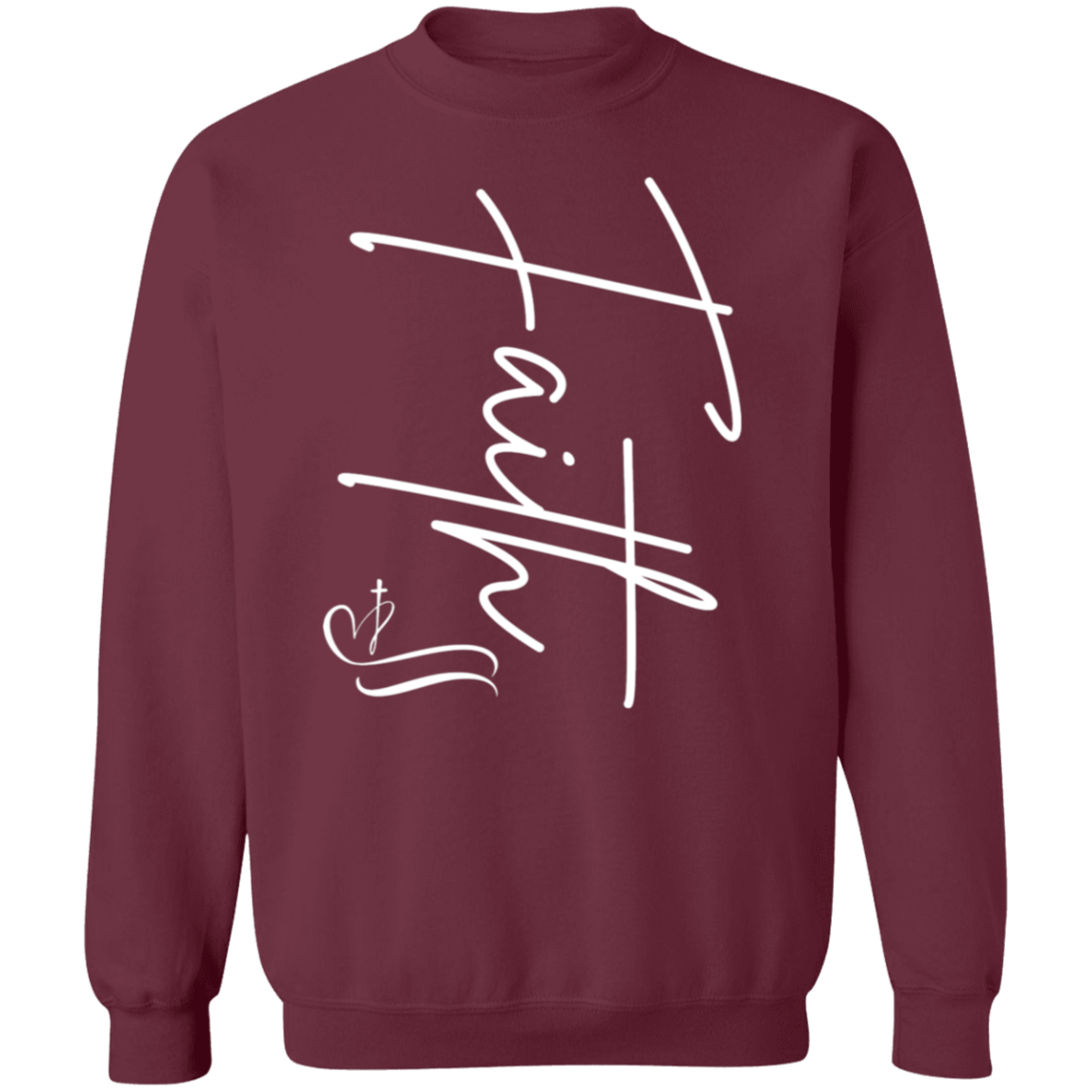 Faith with Cross Pullover Sweatshirt