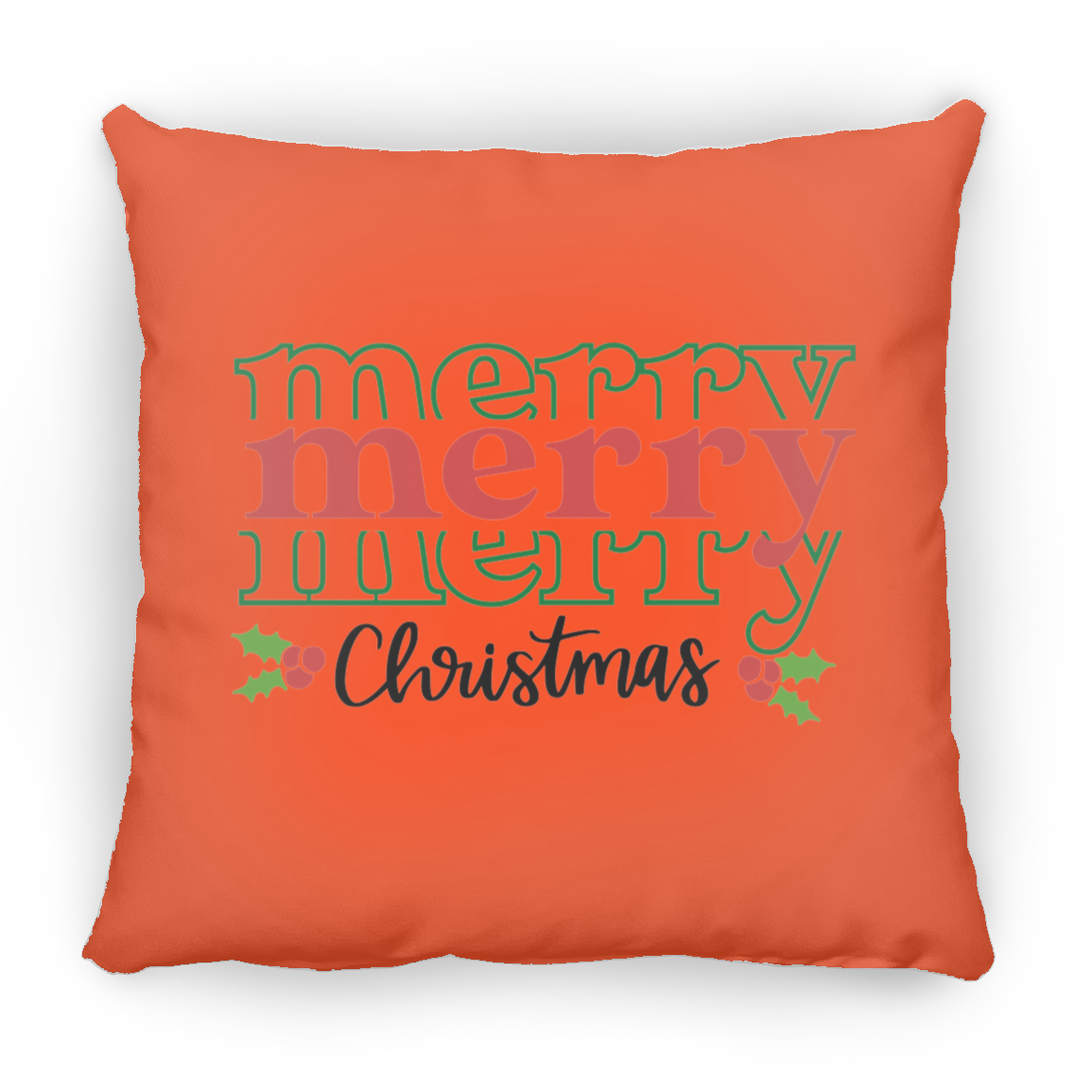 Merry Christmas Small Square Pillow