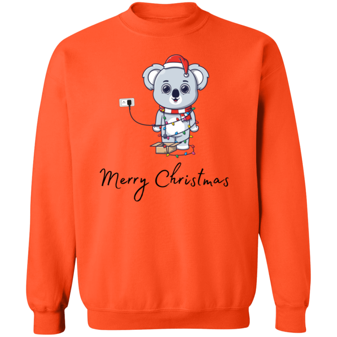 Plugged In Merry Christmas Bear Pullover Sweatshirt