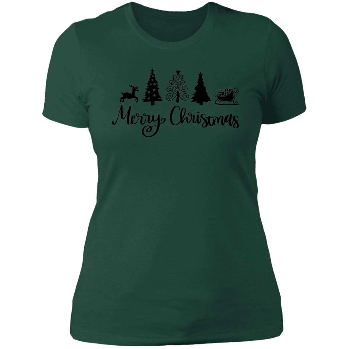 Classic Merry Christmas Ladies' Boyfriend T-Shirt