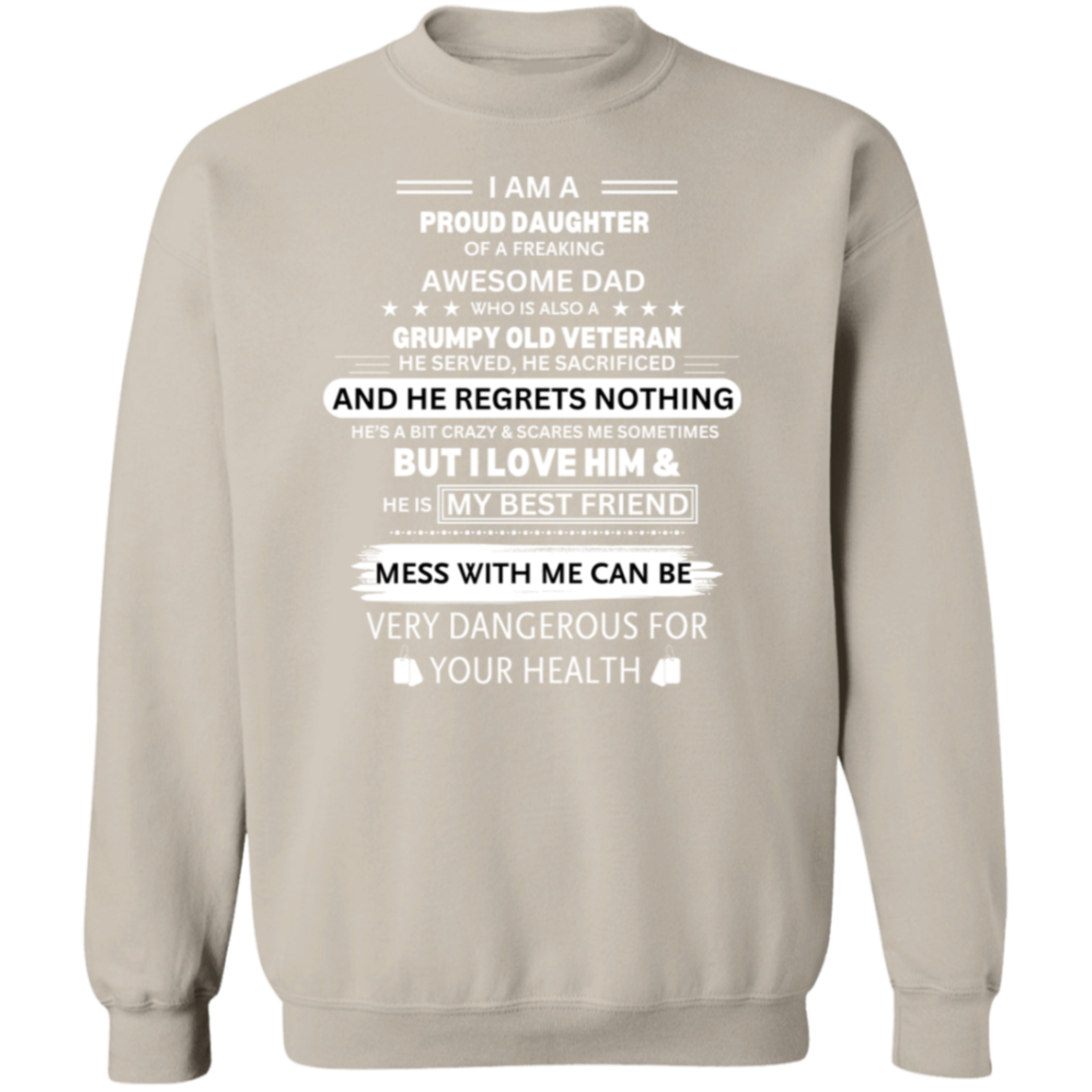 Proud Daughter of a Vet Pullover Sweatshirt