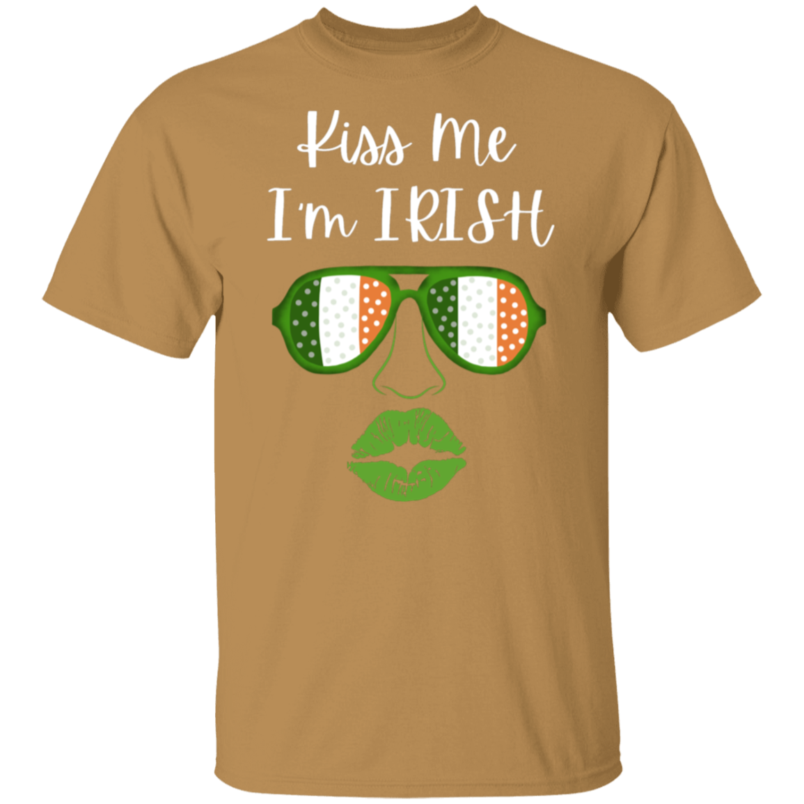 Kiss Me I'm Irish Face T-Shirt