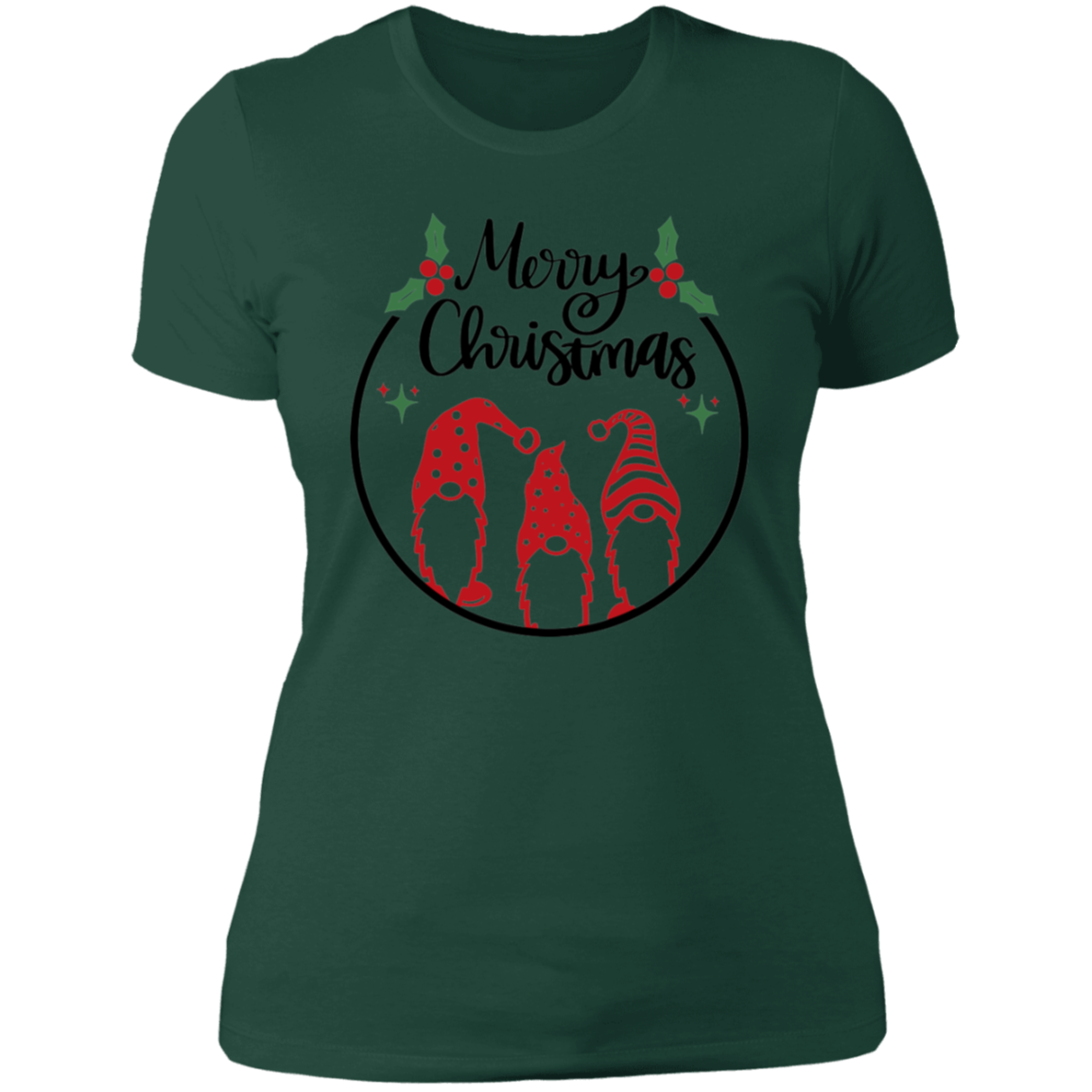 Merry Gnome Christmas Ladies' Boyfriend T-Shirt