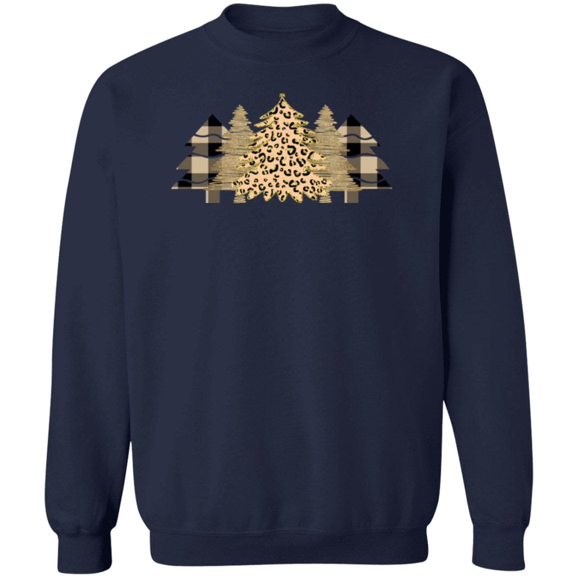 Plaid Christmas Tree Pullover Sweatshirt