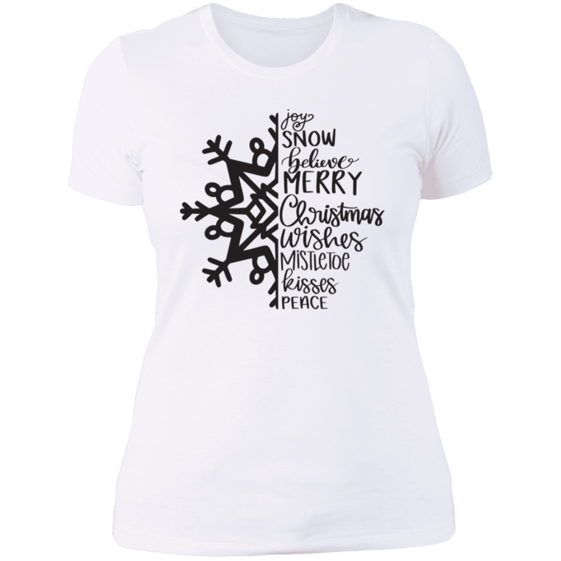 Snowflake Ladies' Boyfriend T-Shirt