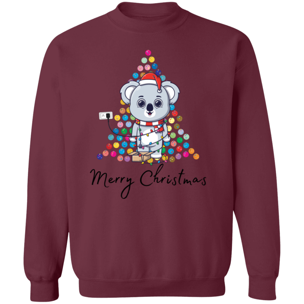 Lighted Bear Tree Pullover Sweatshirt