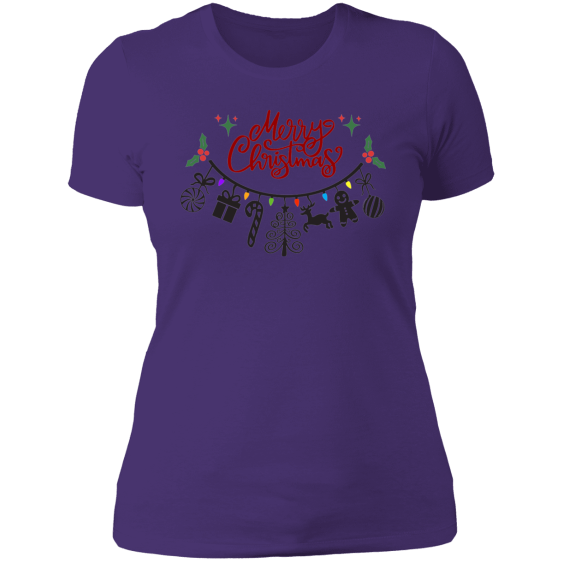 Merry Christmas Smile Ladies' Boyfriend T-Shirt