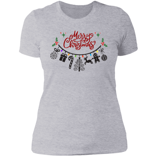 Merry Christmas Smile Ladies' Boyfriend T-Shirt