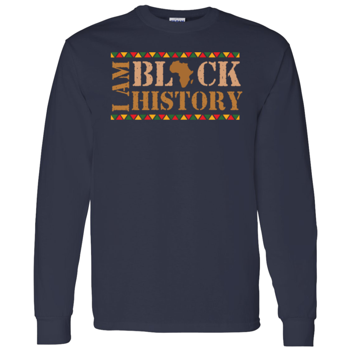 I AM BLACK HISTORY SIDEWAYS T-Shirt 5.3 oz.