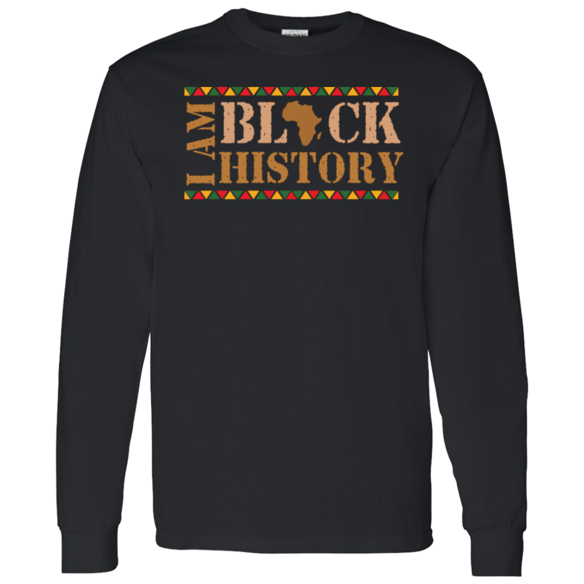 I AM BLACK HISTORY SIDEWAYS T-Shirt 5.3 oz.