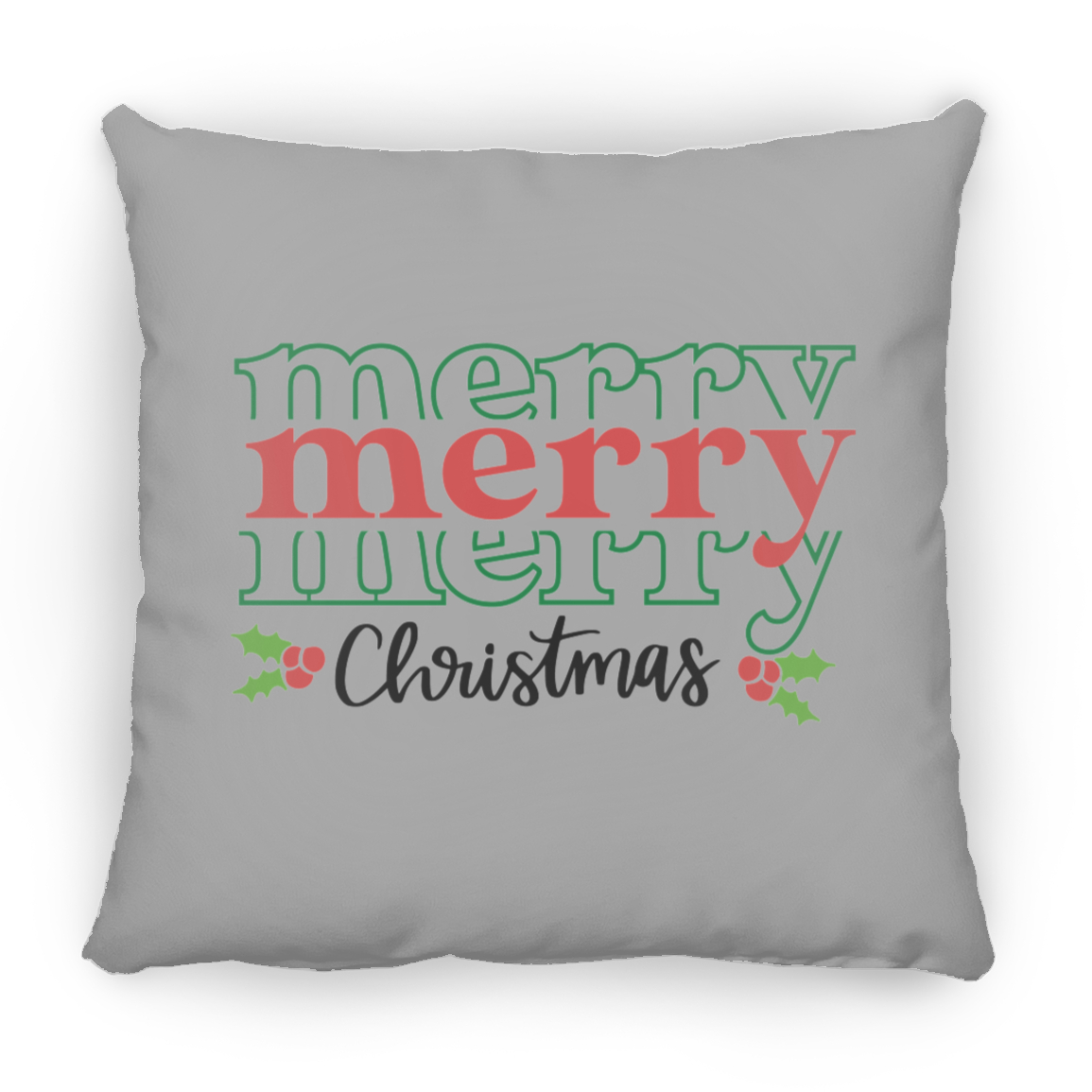 Merry Christmas Small Square Pillow