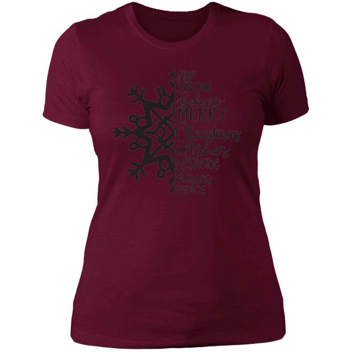 Snowflake Ladies' Boyfriend T-Shirt