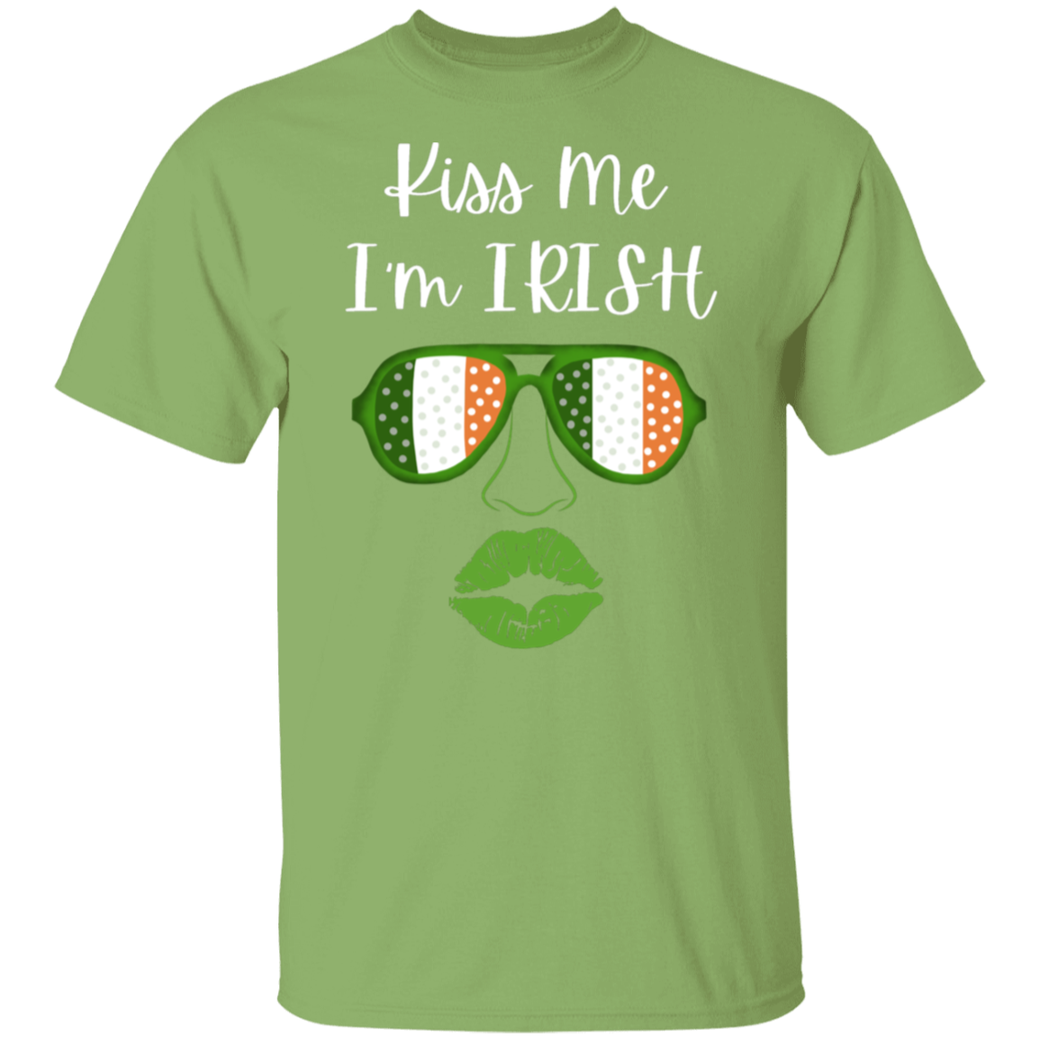 Kiss Me I'm Irish Face T-Shirt