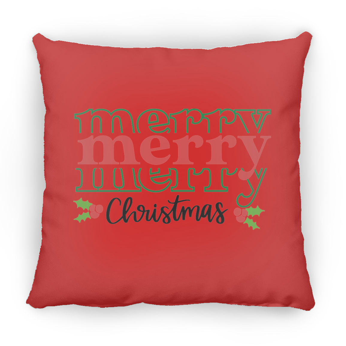 Merry Christmas Small Square Pillow