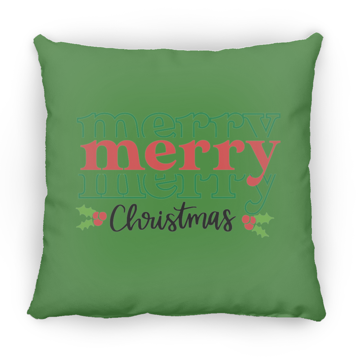 Merry Christmas Small Square Pillow