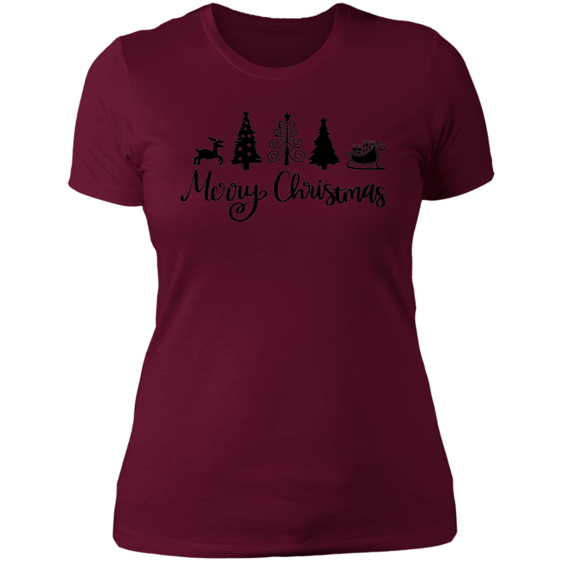 Classic Merry Christmas Ladies' Boyfriend T-Shirt