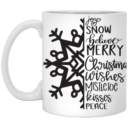 Snowflake 11oz White Mug