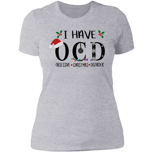 OCD Christmas Ladies' Boyfriend T-Shirt