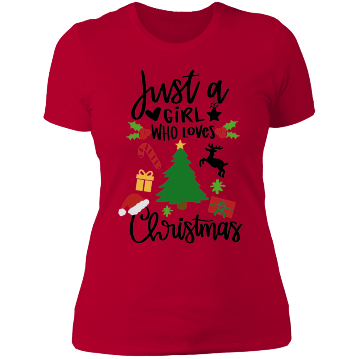 Just A Girl Ladies' Boyfriend T-Shirt