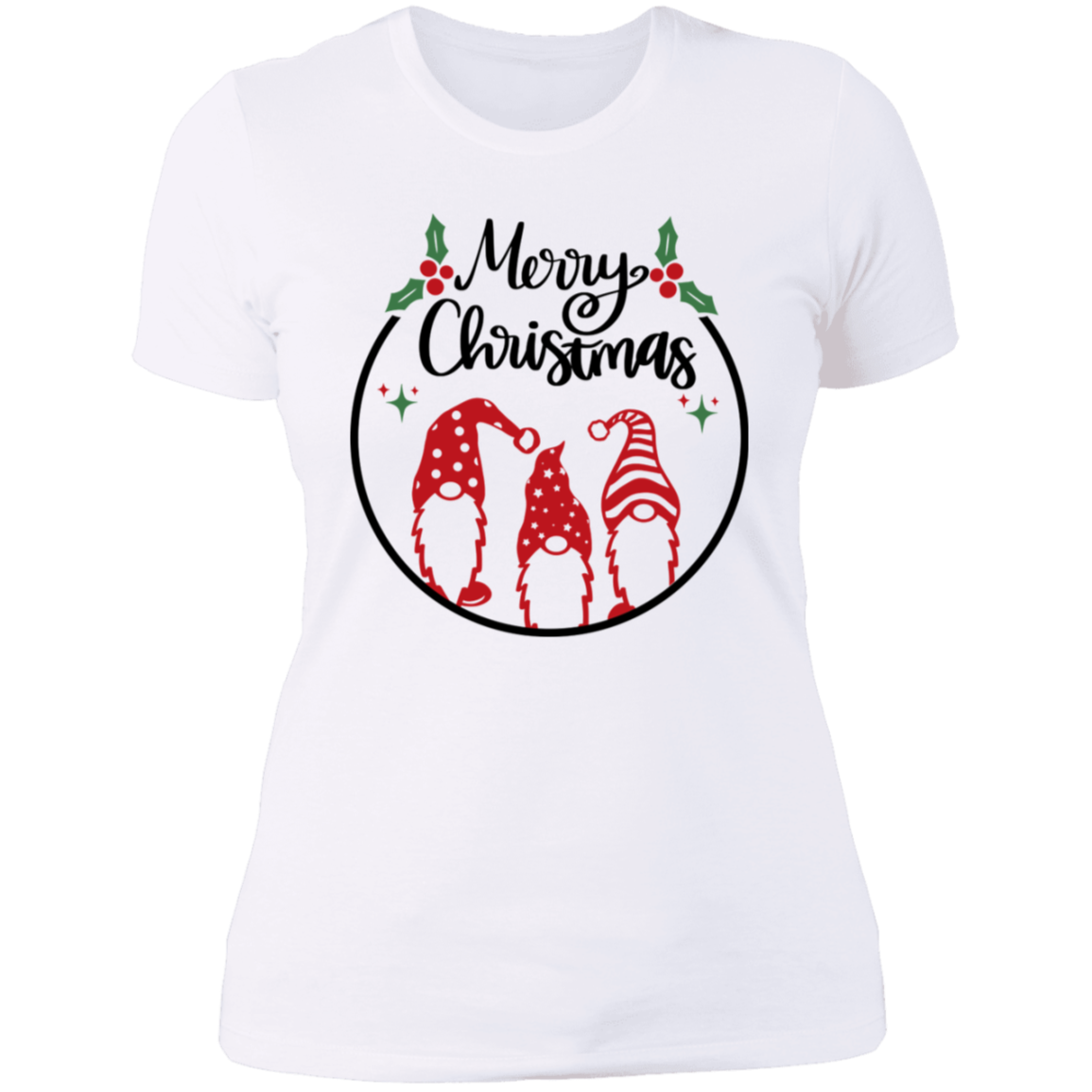 Merry Gnome Christmas Ladies' Boyfriend T-Shirt