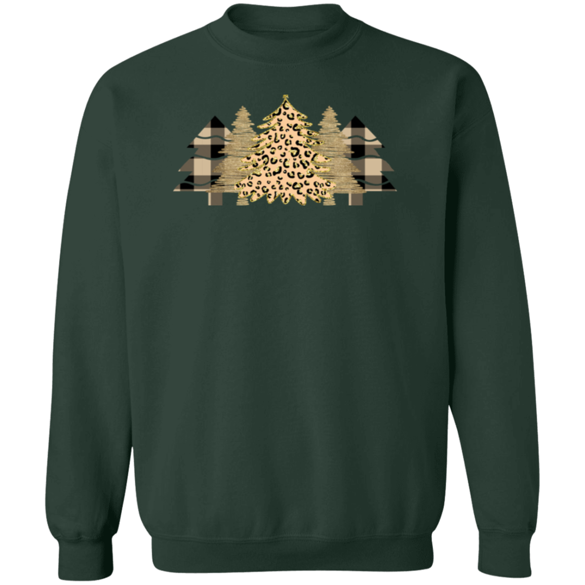 Plaid Christmas Tree Pullover Sweatshirt