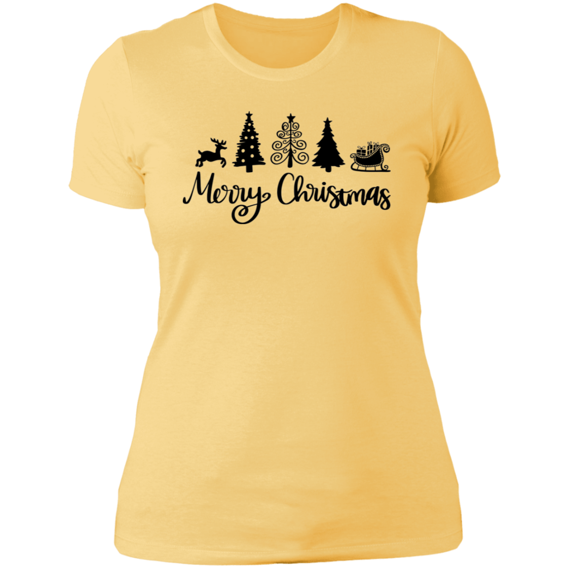 Classic Merry Christmas Ladies' Boyfriend T-Shirt