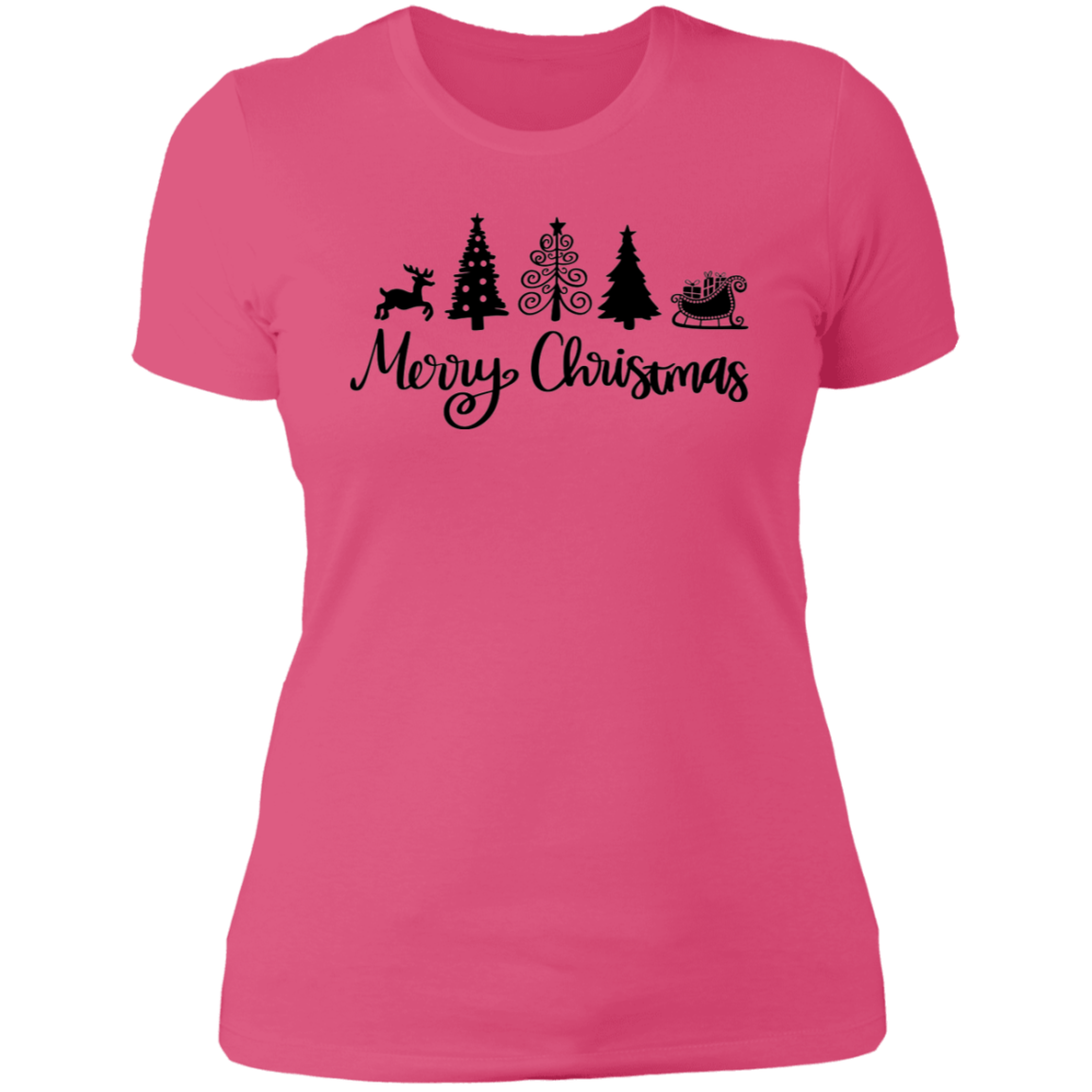 Classic Merry Christmas Ladies' Boyfriend T-Shirt