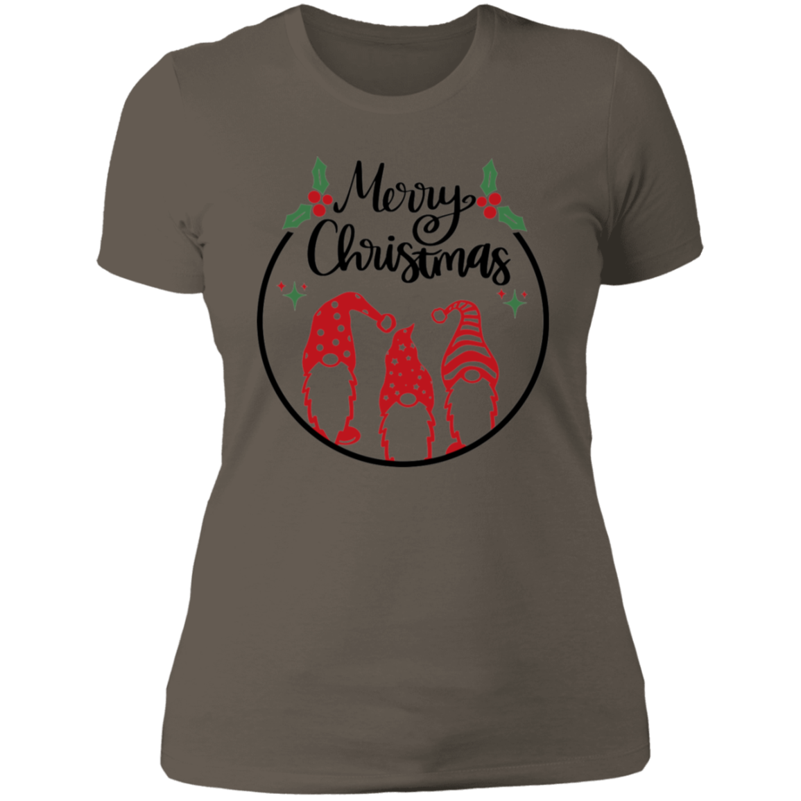 Merry Gnome Christmas Ladies' Boyfriend T-Shirt