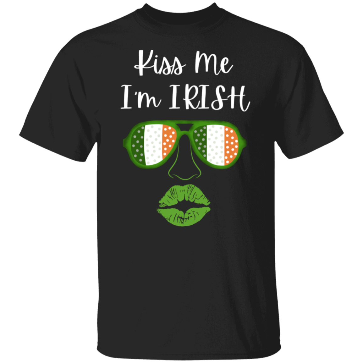 Kiss Me I'm Irish Face T-Shirt