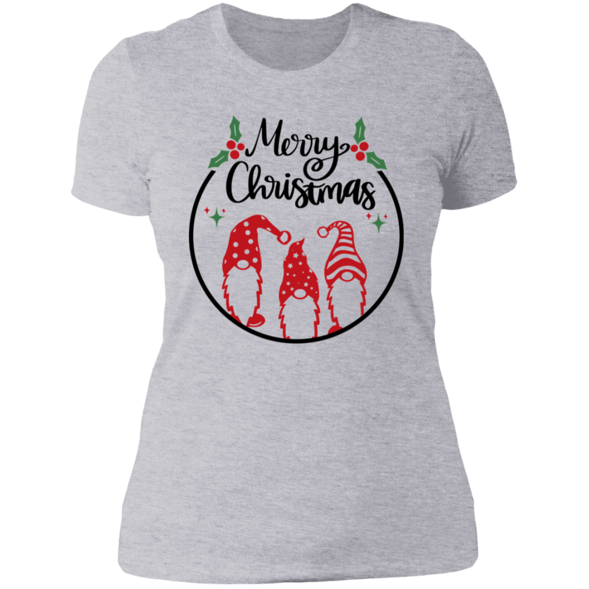 Merry Gnome Christmas Ladies' Boyfriend T-Shirt