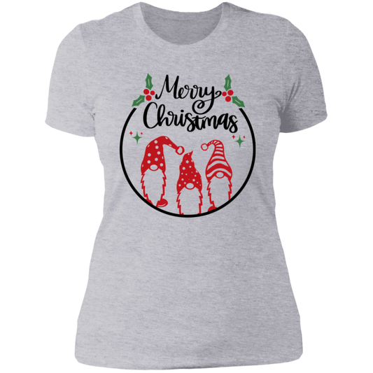 Merry Gnome Christmas Ladies' Boyfriend T-Shirt