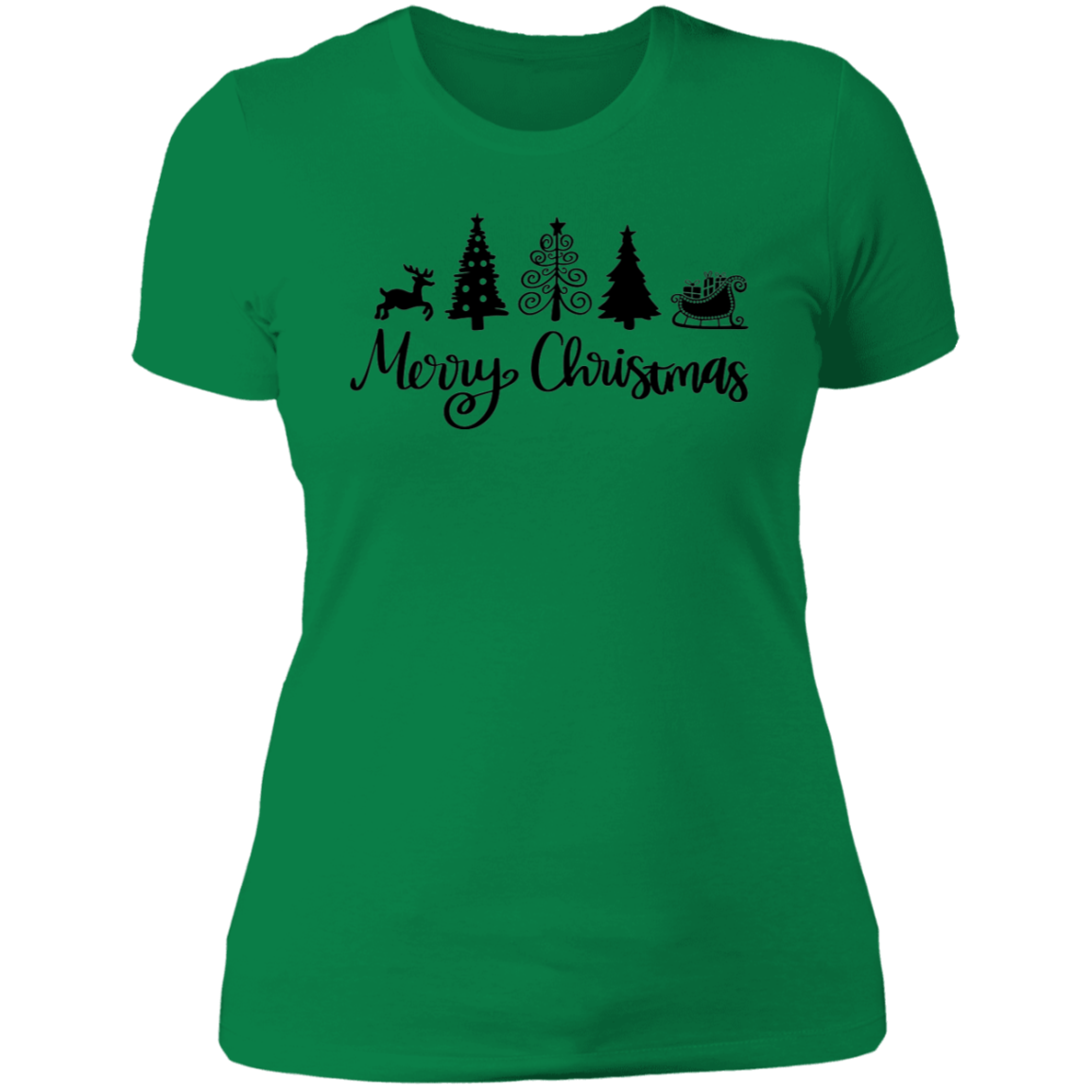 Classic Merry Christmas Ladies' Boyfriend T-Shirt