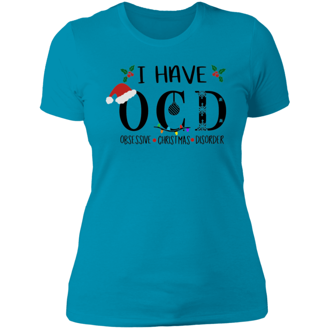 OCD Christmas Ladies' Boyfriend T-Shirt