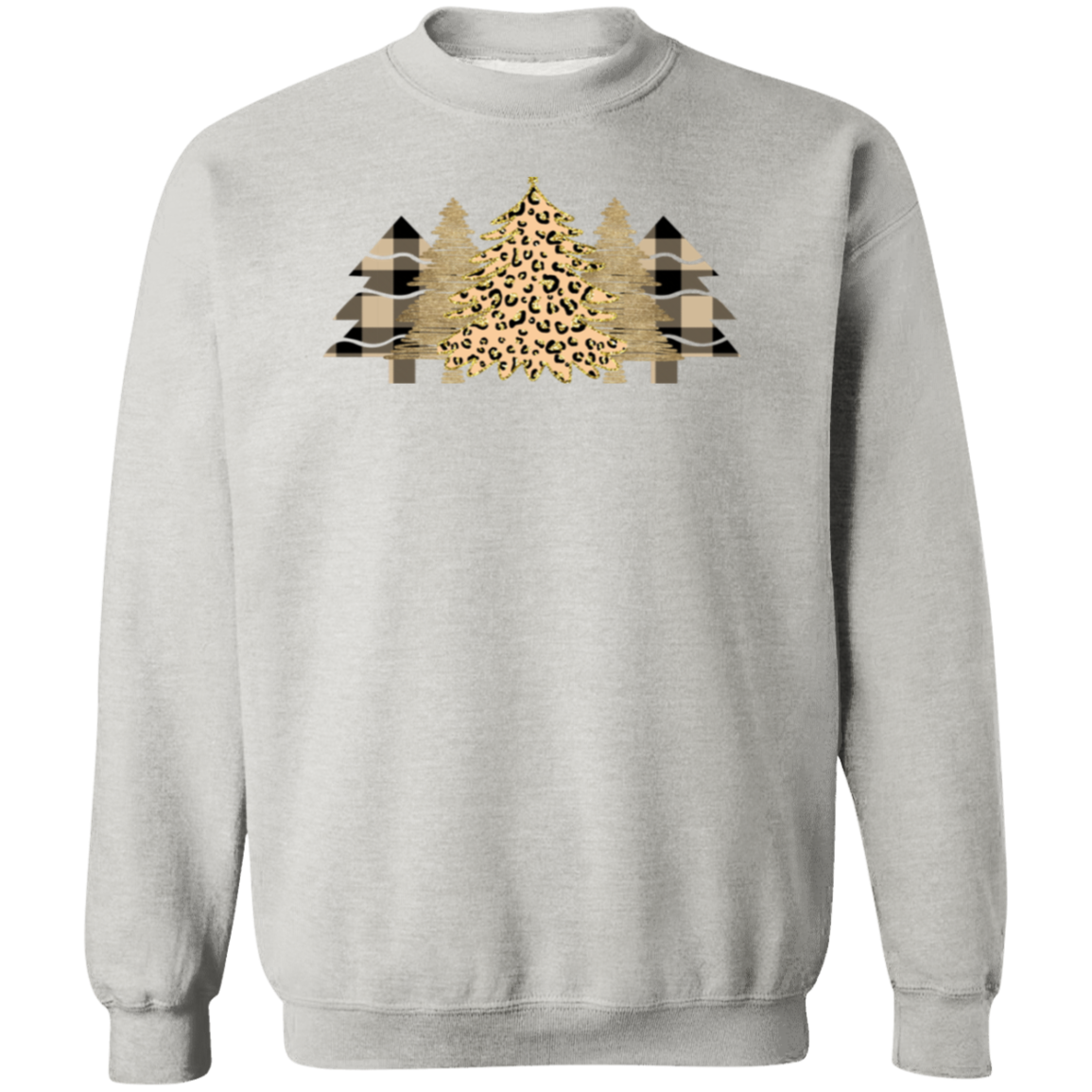 Plaid Christmas Tree Pullover Sweatshirt