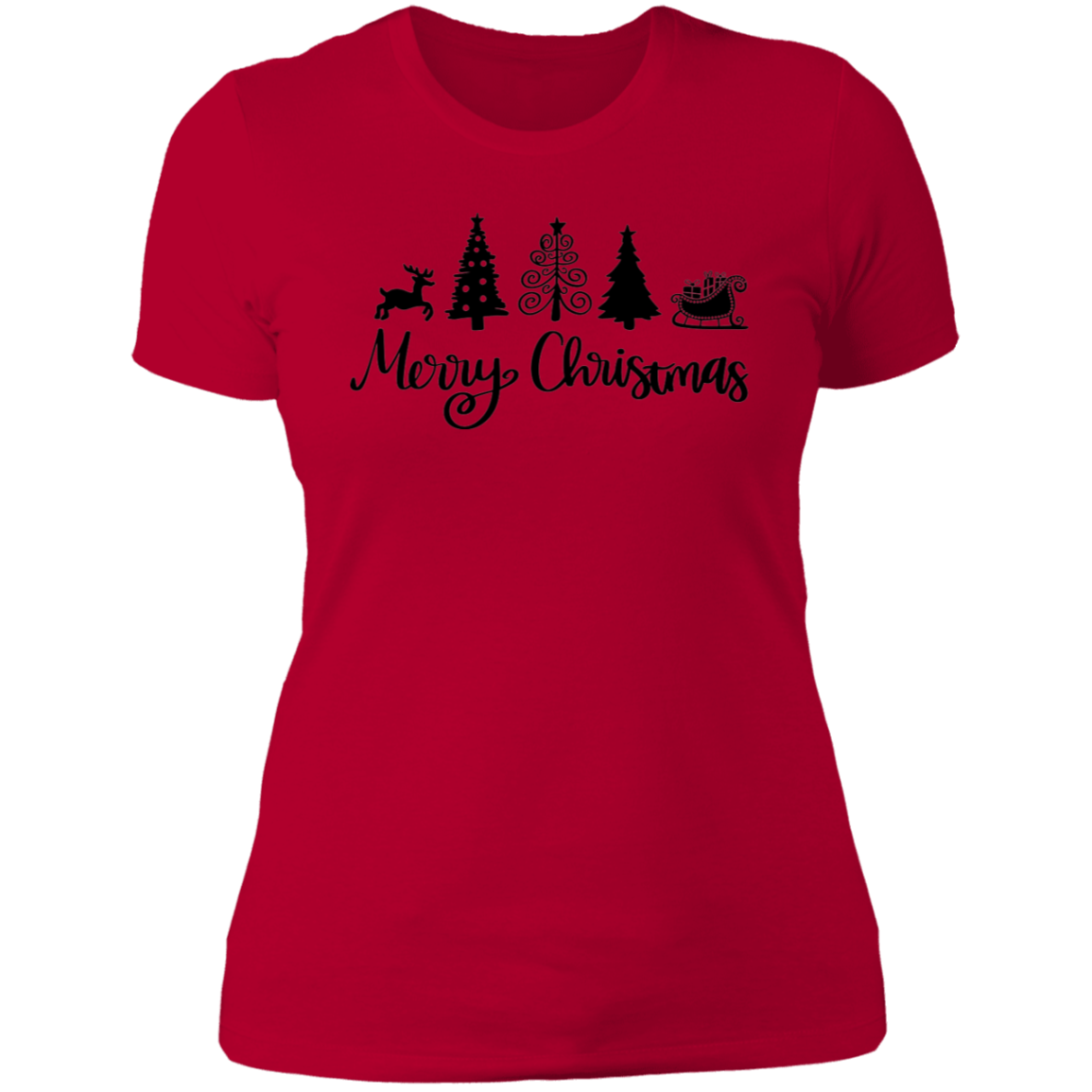 Classic Merry Christmas Ladies' Boyfriend T-Shirt