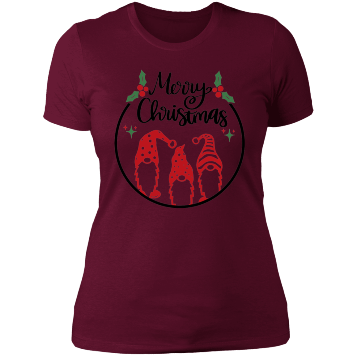 Merry Gnome Christmas Ladies' Boyfriend T-Shirt