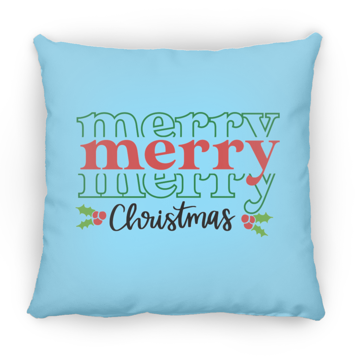 Merry Christmas Small Square Pillow