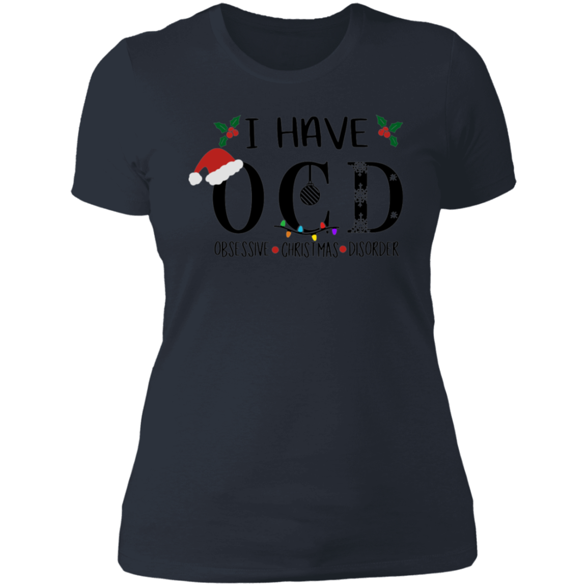 OCD Christmas Ladies' Boyfriend T-Shirt