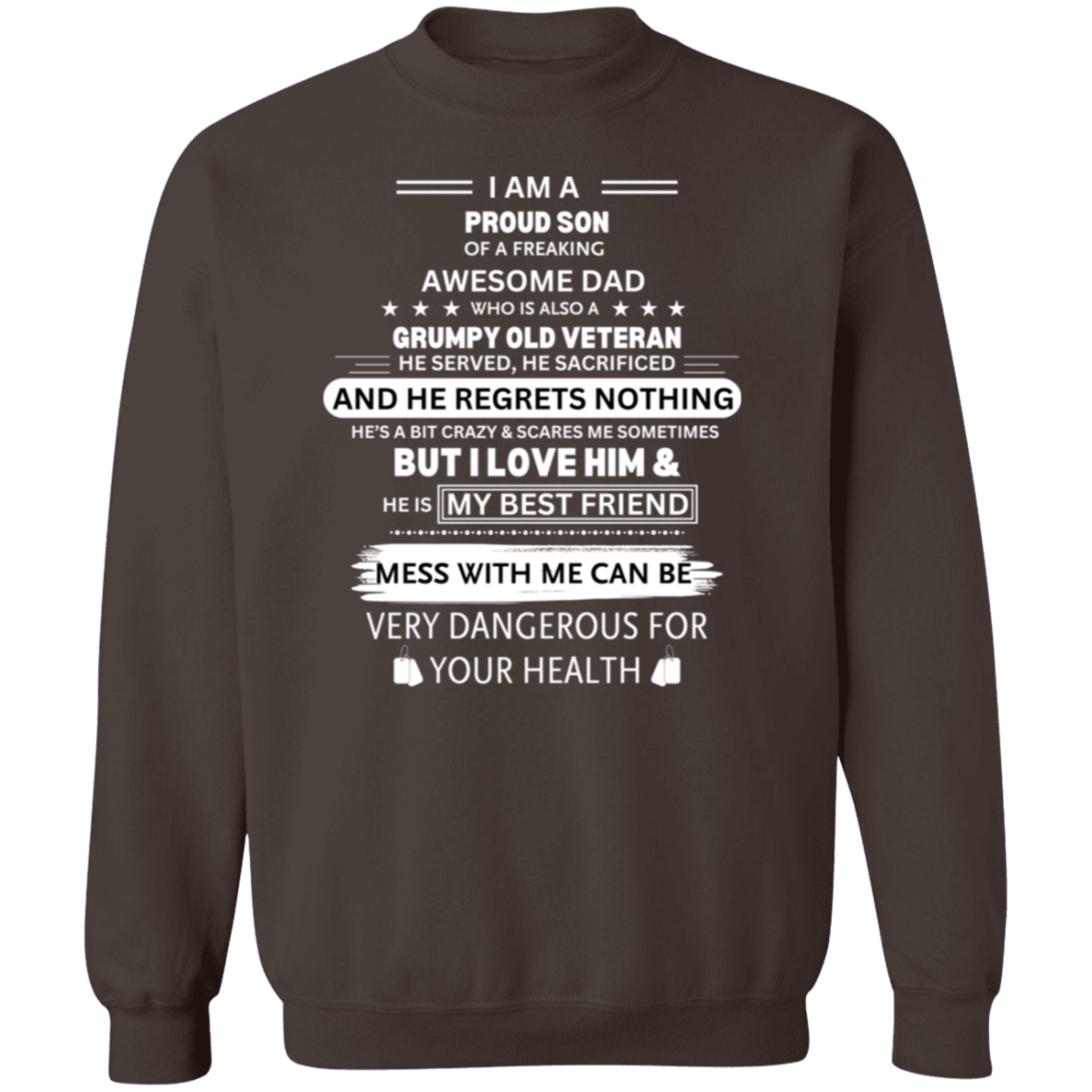 Proud Son of a Vet Pullover Sweatshirt