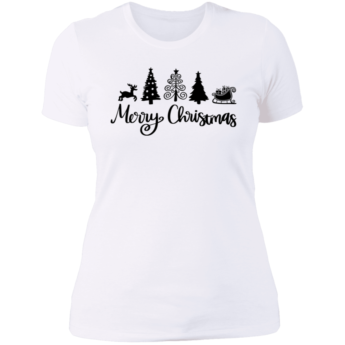 Classic Merry Christmas Ladies' Boyfriend T-Shirt