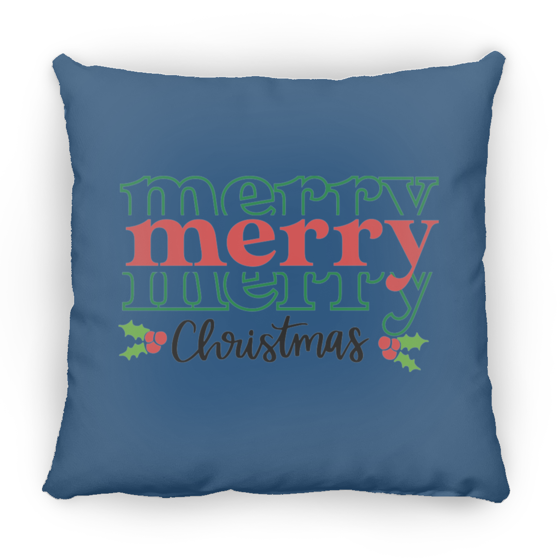 Merry Christmas Small Square Pillow