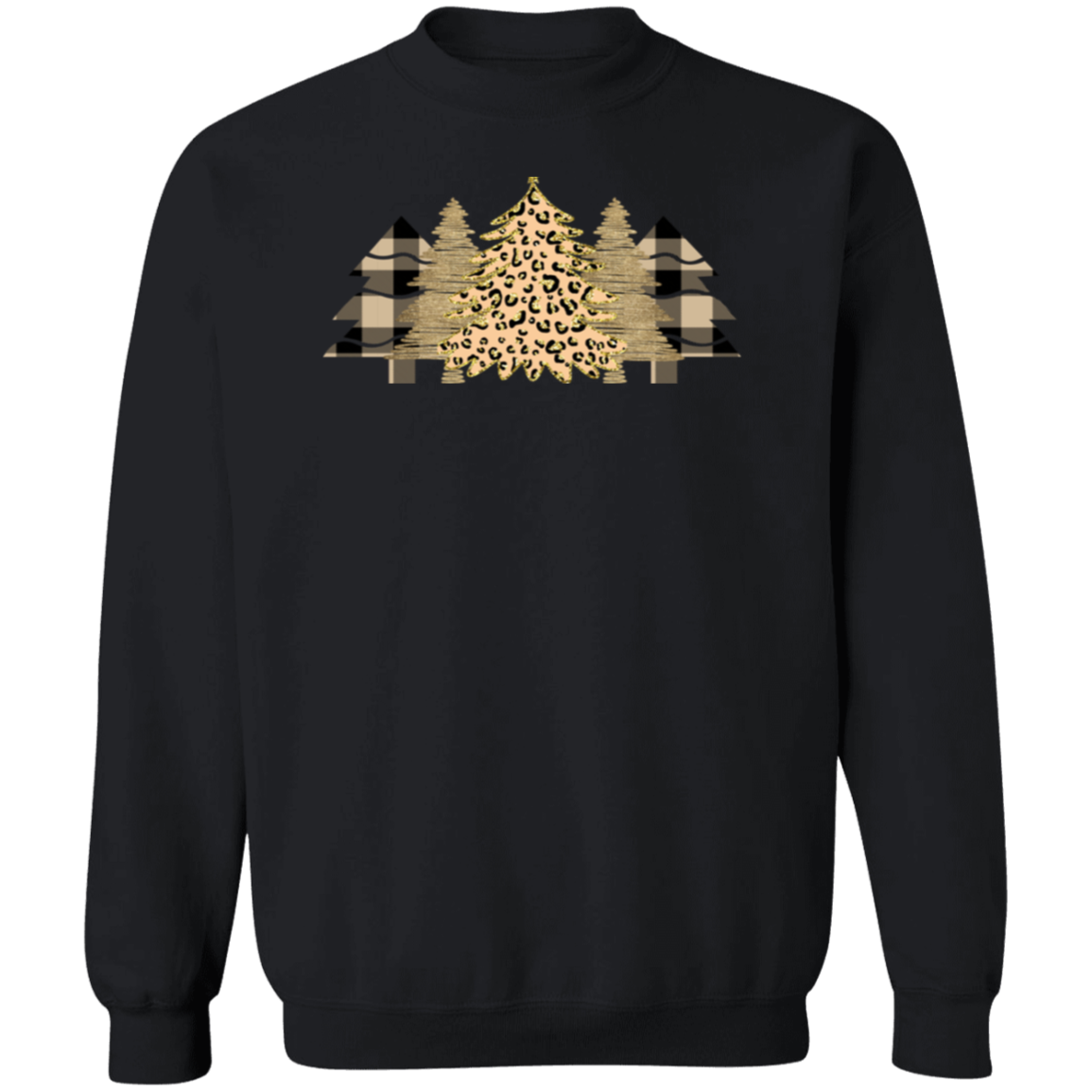 Plaid Christmas Tree Pullover Sweatshirt