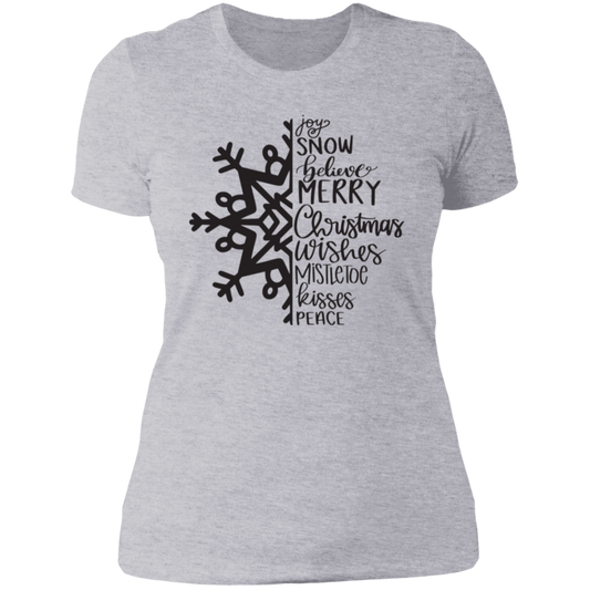 Snowflake Ladies' Boyfriend T-Shirt