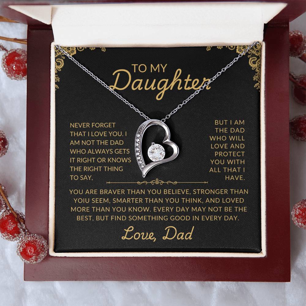 To My Daughter | Protective Dad | Forever Love Necklace