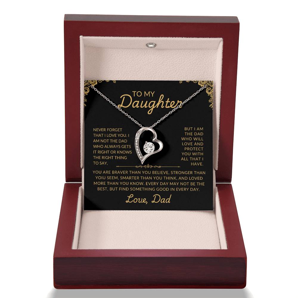 To My Daughter | Protective Dad | Forever Love Necklace