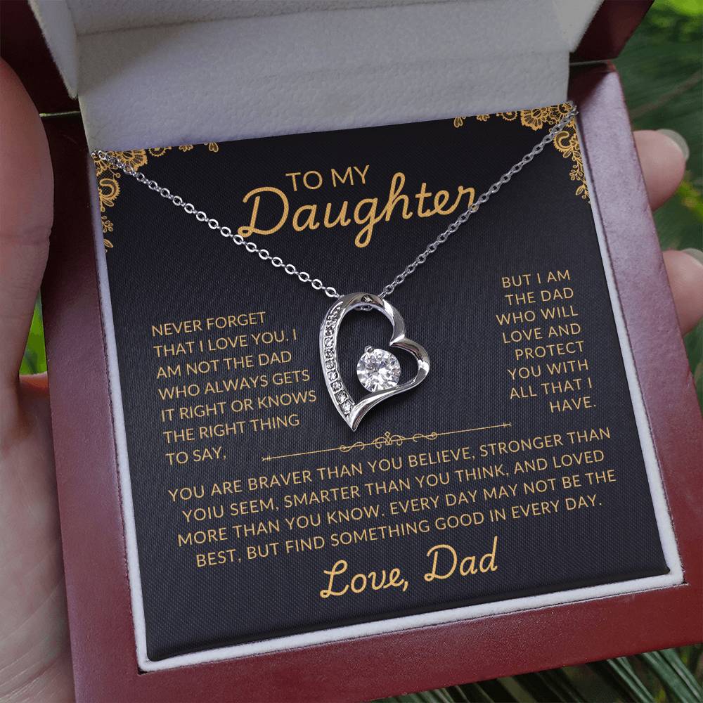 To My Daughter | Protective Dad | Forever Love Necklace